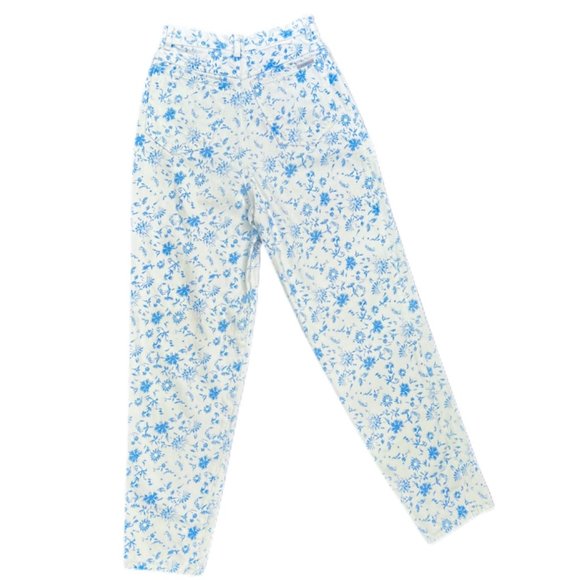 Vintage Sync Blue Floral 90s Jeans | Vintage Size 10 - Picture 3 of 7